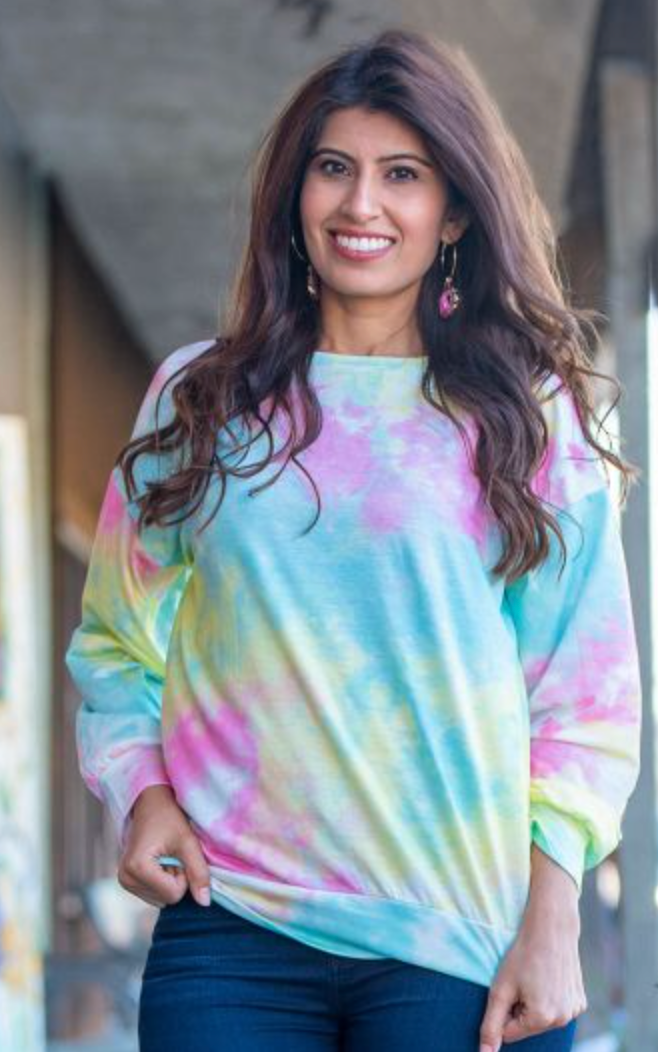 long sleeve tie dye t shirt