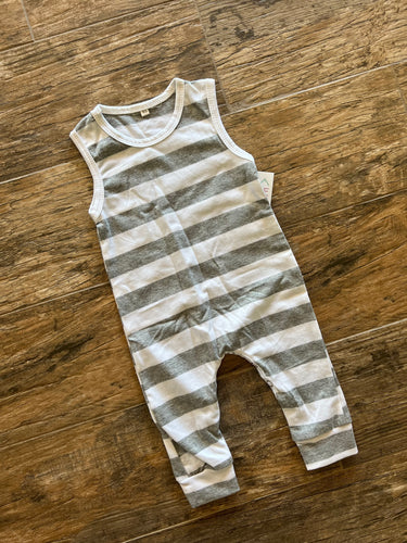 Mila & Rose Gray Striped Tank One Piece